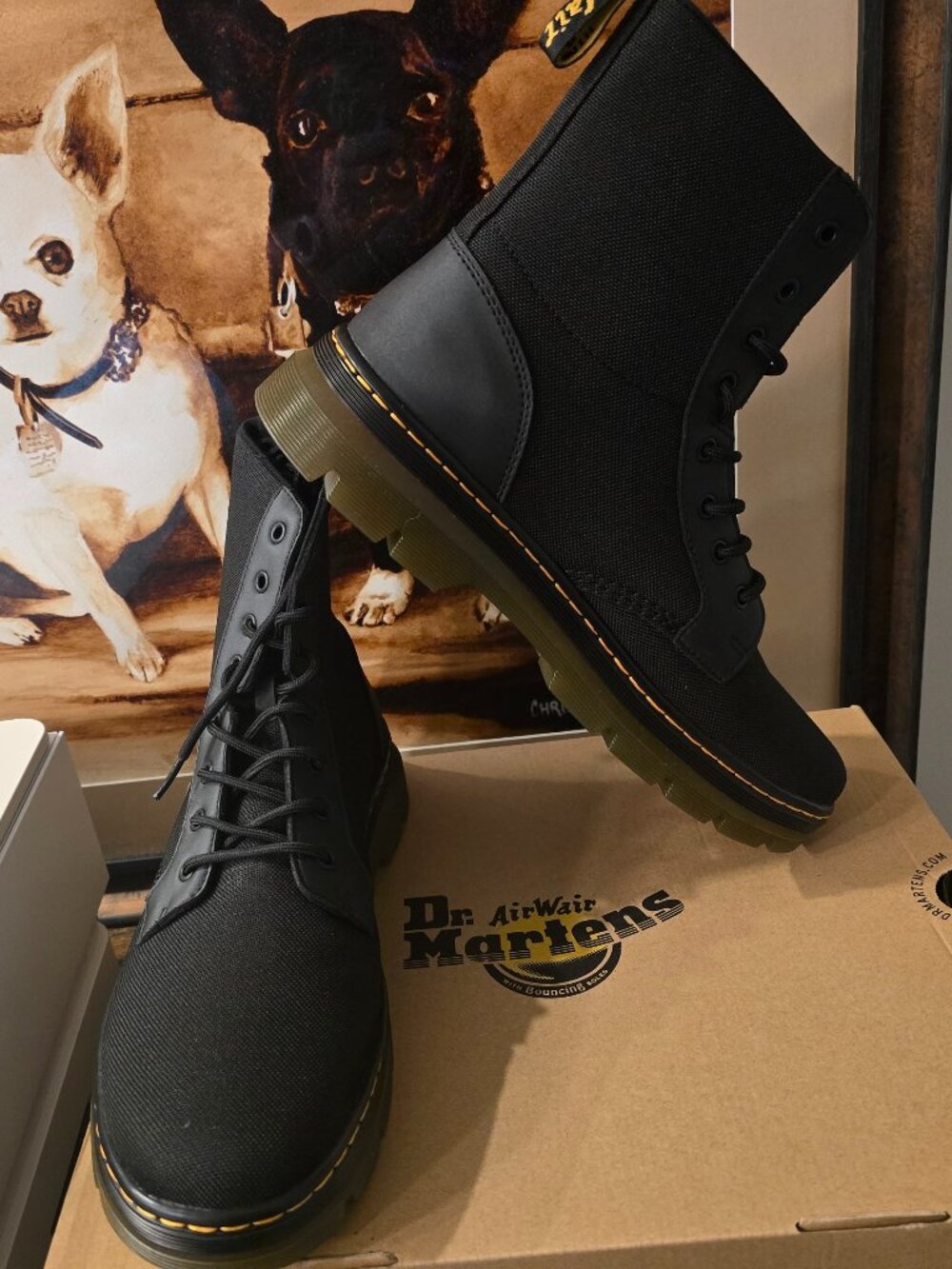 Dr. Martens COMBS EXTRA TOUGH Casual Boot Black Ajax Nylon Men's Size 13 US NEW